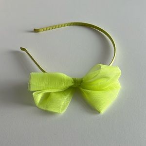 Green Mesh Bow Headband